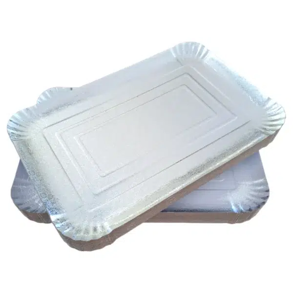 Plateau traiteur argent 28cm x 42cm pas cher pour les boulanger pâtissiers traiteurs