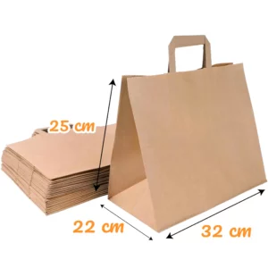 sac kraft 32x22x25 formule déjeuner pour les boulangers pâtissier traiteurs sandwicherie